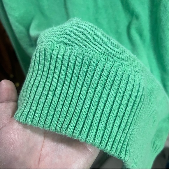 !SOLD! MOSSIMO Green Chunky Ribbed Sweater Long Sleeve Shirt Men size Medium - Picture 5 of 9